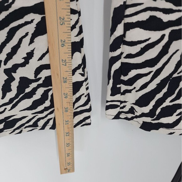 Motel Rocks Zoven Trouser 90s Zebra Print Flare High Waist Pants NWT - Picture 15 of 16